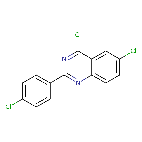 Clc1ccc(cc1)c1nc(Cl)c2c(n1)ccc(c2)Cl