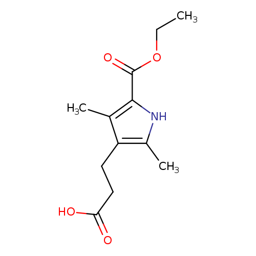 CCOC(=O)c1[nH]c(c(c1C)CCC(=O)O)C