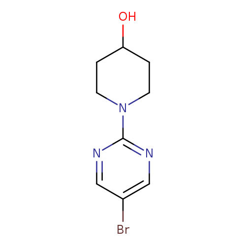 OC1CCN(CC1)c1ncc(cn1)Br