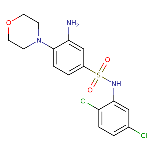 Clc1ccc(c(c1)NS(=O)(=O)c1ccc(c(c1)N)N1CCOCC1)Cl