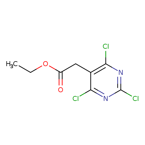 CCOC(=O)Cc1c(Cl)nc(nc1Cl)Cl