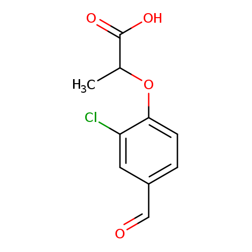 O=Cc1ccc(c(c1)Cl)OC(C(=O)O)C