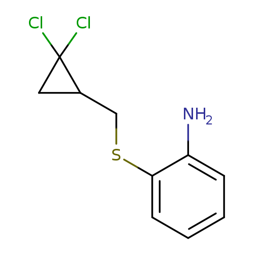 Nc1ccccc1SCC1CC1(Cl)Cl