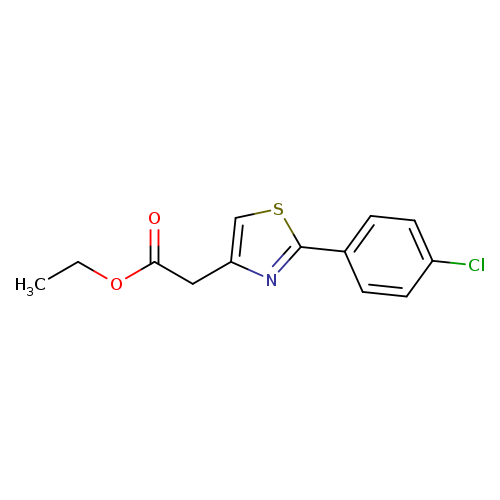 CCOC(=O)Cc1csc(n1)c1ccc(cc1)Cl