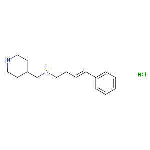 N1CCC(CC1)CNCC/C=C/c1ccccc1.Cl