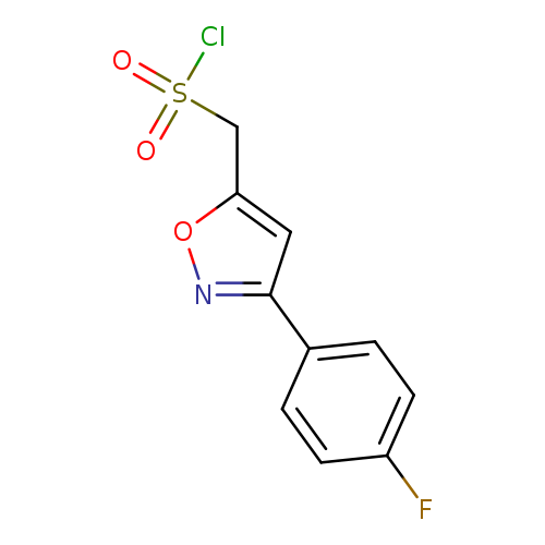 Fc1ccc(cc1)c1noc(c1)CS(=O)(=O)Cl