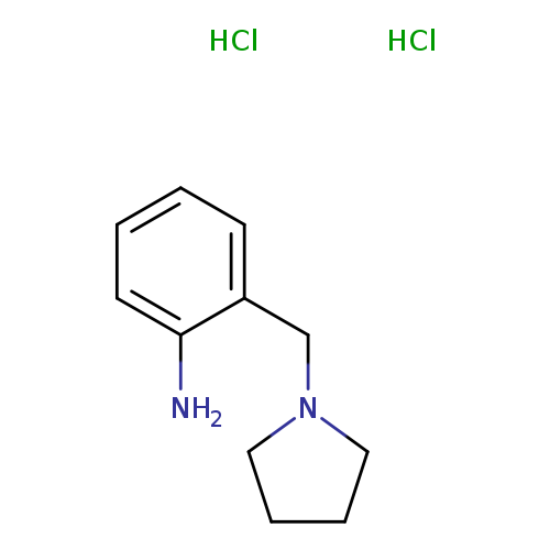 Nc1ccccc1CN1CCCC1.Cl.Cl