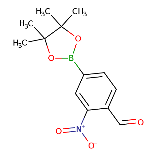 O=Cc1ccc(cc1[N+](=O)[O-])B1OC(C(O1)(C)C)(C)C