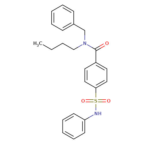 CCCCN(C(=O)c1ccc(cc1)S(=O)(=O)Nc1ccccc1)Cc1ccccc1