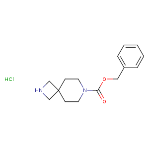 O=C(N1CCC2(CC1)CNC2)OCc1ccccc1.Cl