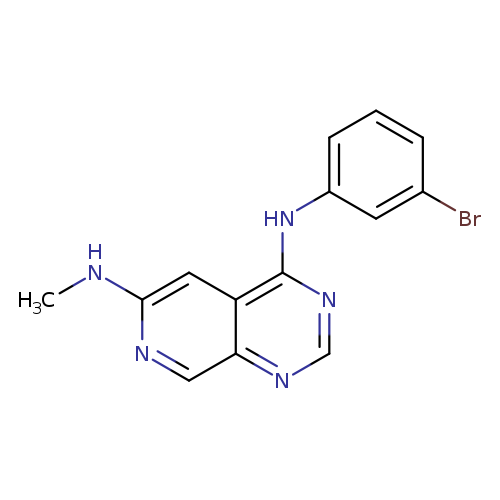 CNc1ncc2c(c1)c(ncn2)Nc1cccc(c1)Br