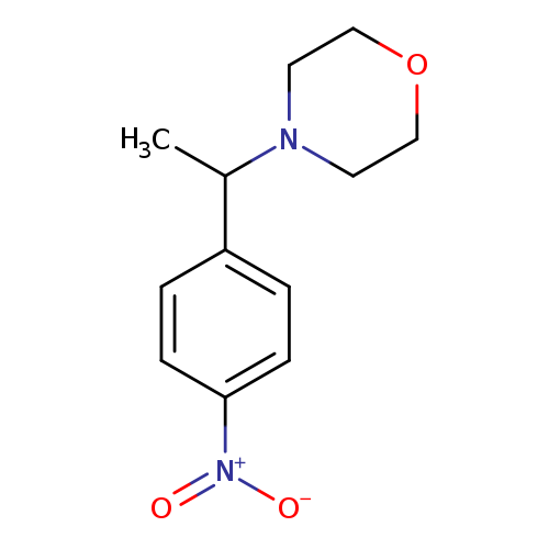 CC(c1ccc(cc1)[N+](=O)[O-])N1CCOCC1