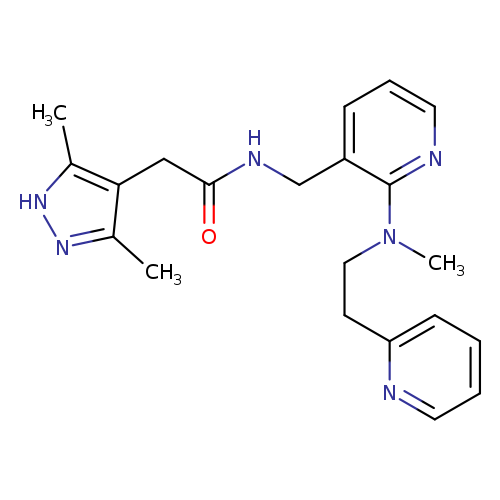 O=C(Cc1c(C)n[nH]c1C)NCc1cccnc1N(CCc1ccccn1)C