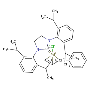 CC(c1cccc(c1N1CCN([C-2]1=[Pd+4]12([Cl-])[CH2]=[CH]1[CH-]2c1ccccc1)c1c(cccc1C(C)C)C(C)C)C(C)C)C