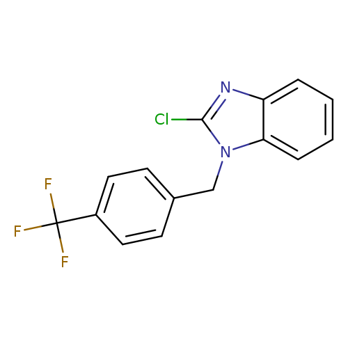 Clc1nc2c(n1Cc1ccc(cc1)C(F)(F)F)cccc2
