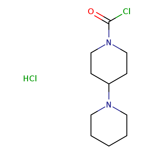 ClC(=O)N1CCC(CC1)N1CCCCC1.Cl