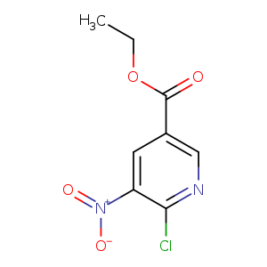 CCOC(=O)c1cnc(c(c1)[N+](=O)[O-])Cl