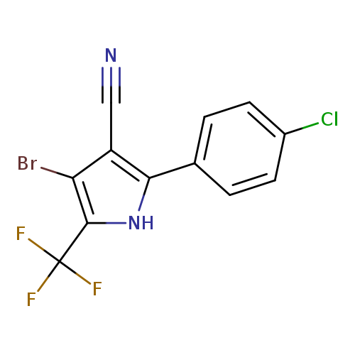 N#Cc1c([nH]c(c1Br)C(F)(F)F)c1ccc(cc1)Cl