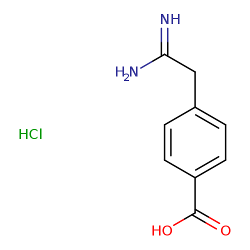 NC(=N)Cc1ccc(cc1)C(=O)O.Cl