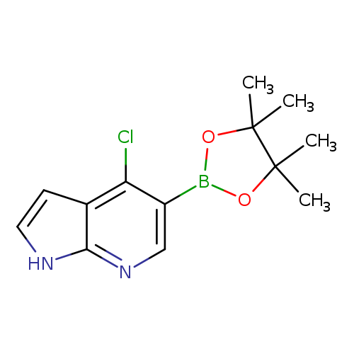 CC1(C)OB(OC1(C)C)c1cnc2c(c1Cl)cc[nH]2