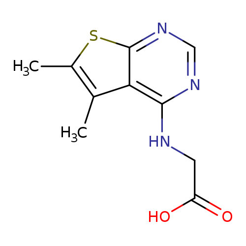Cc1c(C)sc2c1c(NCC(=O)O)ncn2