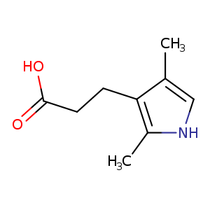 OC(=O)CCc1c(C)c[nH]c1C