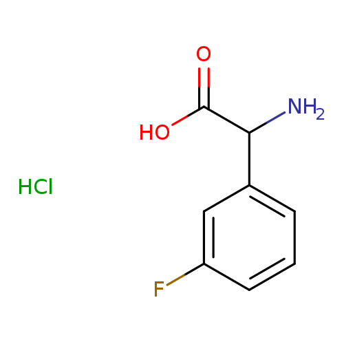 OC(=O)C(c1cccc(c1)F)N.Cl