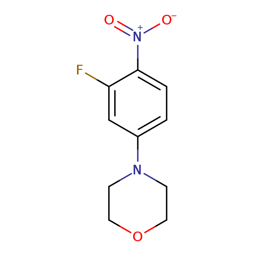 [O-][N+](=O)c1ccc(cc1F)N1CCOCC1