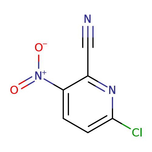 [O-][N+](=O)c1ccc(nc1C#N)Cl