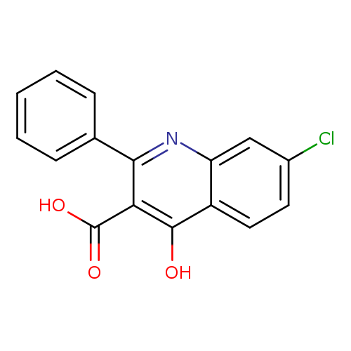 Clc1ccc2c(c1)nc(c(c2O)C(=O)O)c1ccccc1