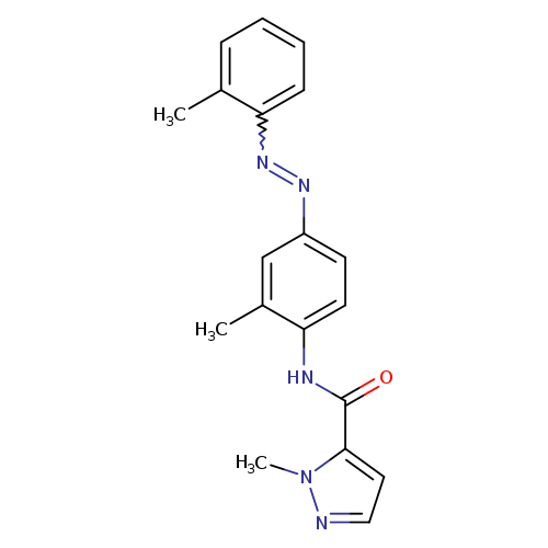 Cc1cc(ccc1NC(=O)c1ccnn1C)N=Nc1ccccc1C