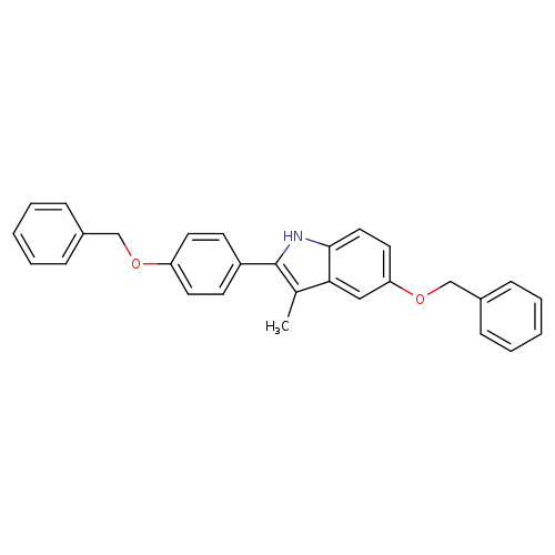 Cc1c([nH]c2c1cc(OCc1ccccc1)cc2)c1ccc(cc1)OCc1ccccc1