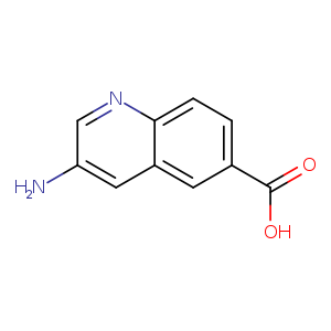 Nc1cnc2c(c1)cc(cc2)C(=O)O