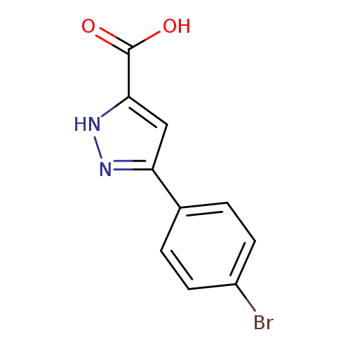 Brc1ccc(cc1)c1n[nH]c(c1)C(=O)O