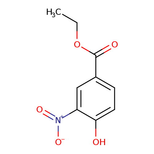 CCOC(=O)c1ccc(c(c1)[N+](=O)[O-])O