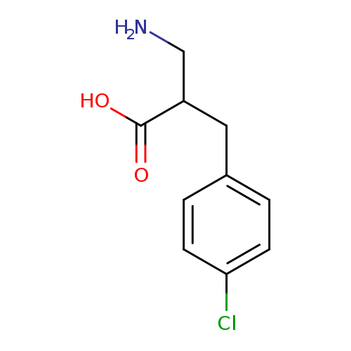 NCC(C(=O)O)Cc1ccc(cc1)Cl