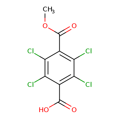 COC(=O)c1c(Cl)c(Cl)c(c(c1Cl)Cl)C(=O)O