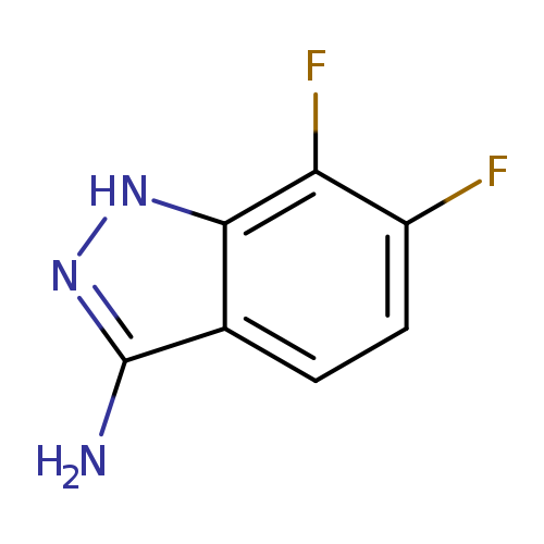 Fc1ccc2c(c1F)[nH]nc2N