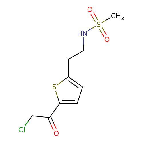 ClCC(=O)c1ccc(s1)CCNS(=O)(=O)C