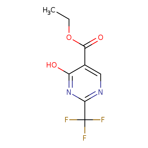 CCOC(=O)c1cnc(nc1O)C(F)(F)F