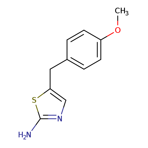 COc1ccc(cc1)Cc1cnc(s1)N