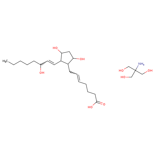 OCC(CO)(CO)N.CCCCCC(C=CC1C(O)CC(C1CC=CCCCC(=O)O)O)O