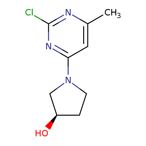 O[C@@H]1CCN(C1)c1cc(C)nc(n1)Cl