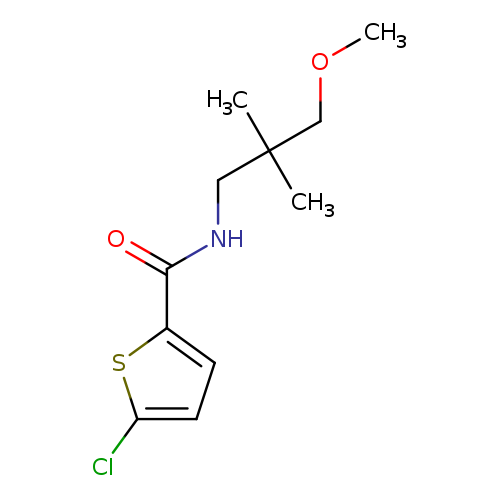 COCC(CNC(=O)c1ccc(s1)Cl)(C)C