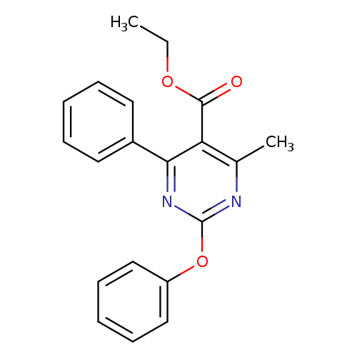 CCOC(=O)c1c(C)nc(nc1c1ccccc1)Oc1ccccc1