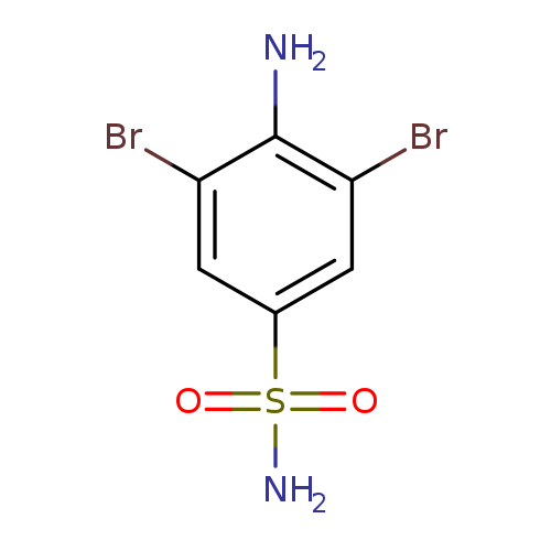 Nc1c(Br)cc(cc1Br)S(=O)(=O)N
