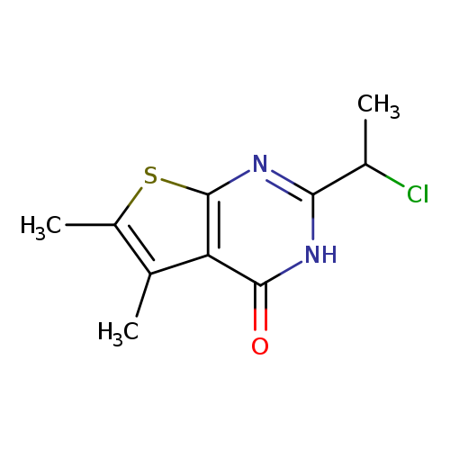 CC(c1[nH]c(=O)c2c(n1)sc(c2C)C)Cl