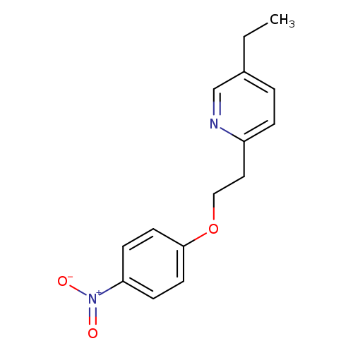 CCc1ccc(nc1)CCOc1ccc(cc1)[N+](=O)[O-]