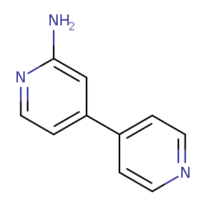 Nc1nccc(c1)c1ccncc1