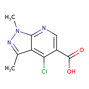 OC(=O)c1cnc2c(c1Cl)c(C)nn2C